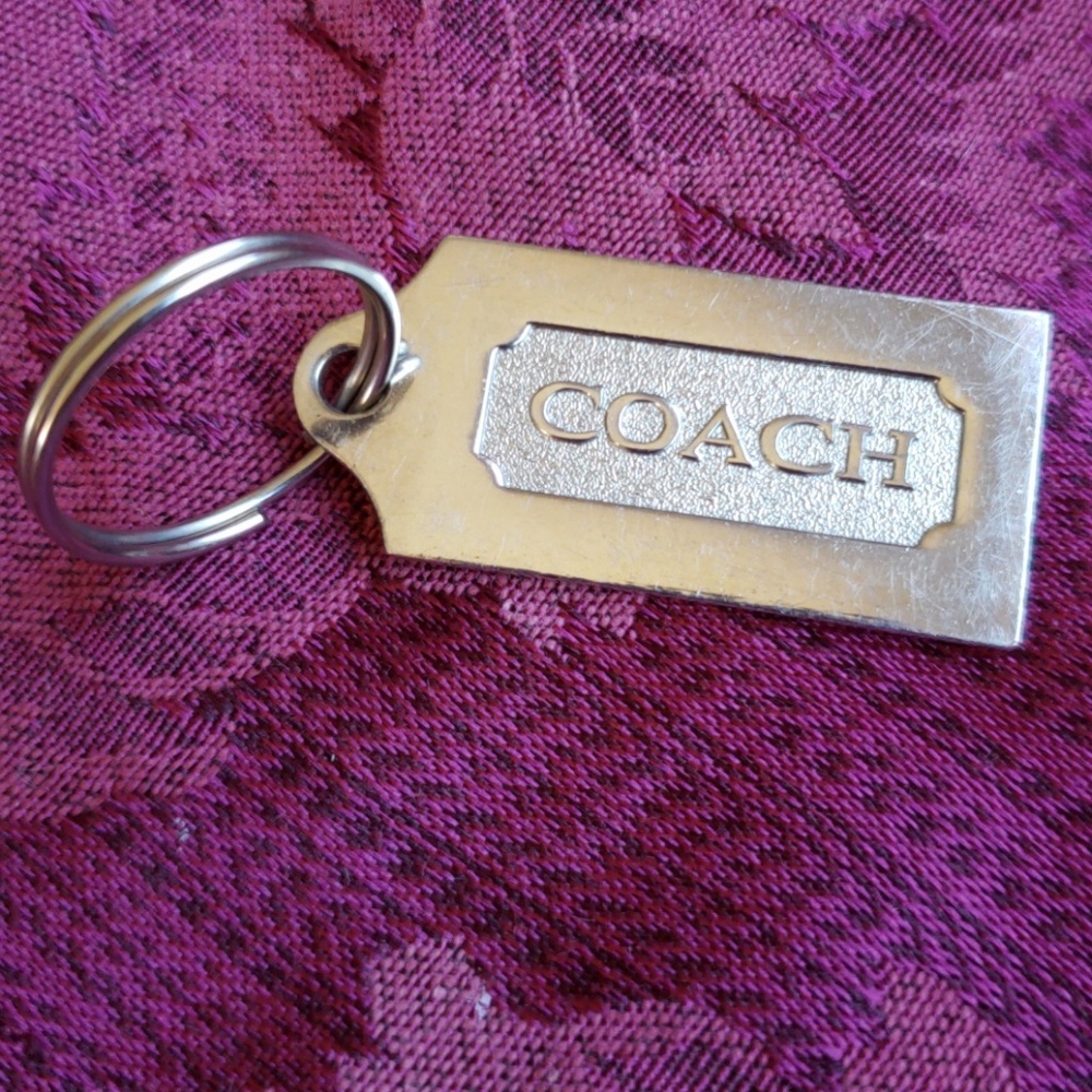Coach silver key chain